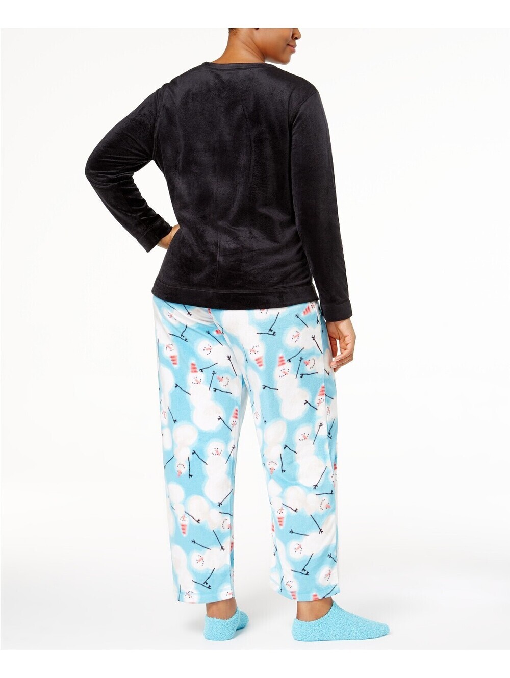 Hue Womens Plus Size Sueded Fleece Top And Pants With Socks 3 Piece Size 1X
